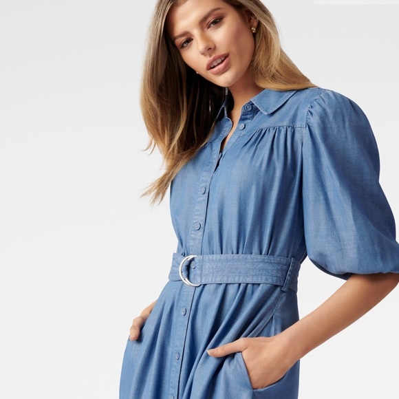Forever New PIA PETITE PUFF
SLEEVE SHIRT
DRESS - Picture 5 of 8